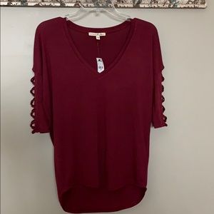 Express One Eleven Lace-Up Sleeve London Tee